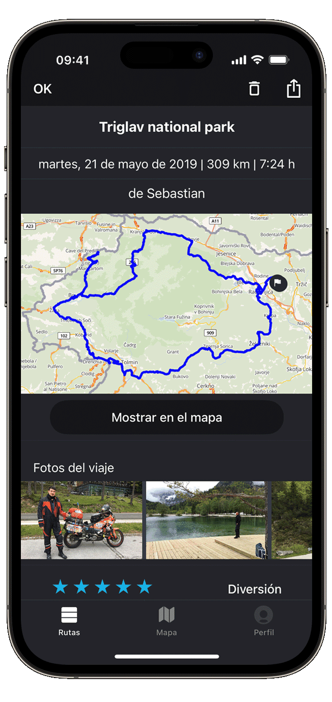 inspire ios calimoto tour planning and route creation displayed on Android and iOS devices using mockups
