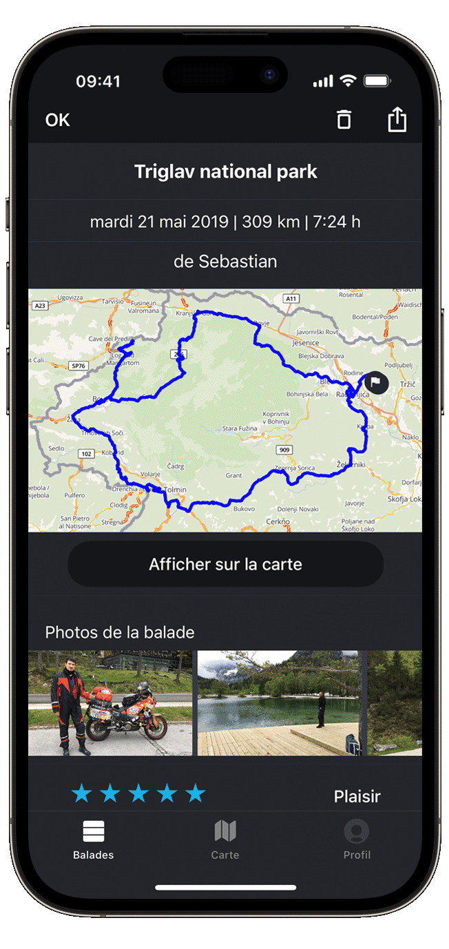 inspire ios calimoto tour planning and route creation displayed on Android and iOS devices using mockups