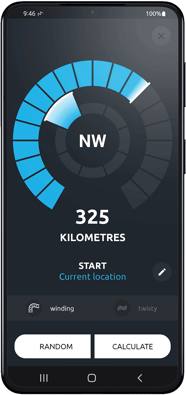 plan android calimoto tour planning and route creation displayed on Android and iOS devices using mockups