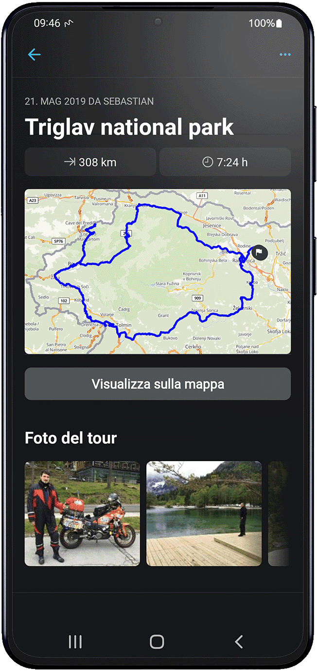 revive android calimoto tour planning and route creation displayed on Android and iOS devices using mockups