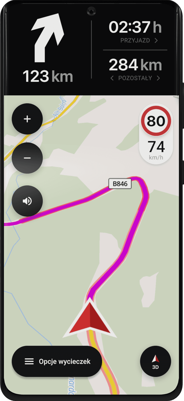 ride android calimoto tour planning and route creation displayed on Android and iOS devices using mockups