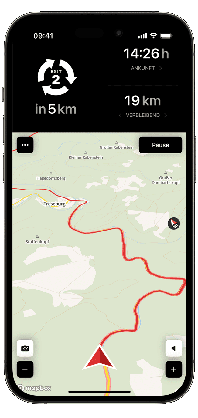 ride ios calimoto tour planning and route creation displayed on Android and iOS devices using mockups