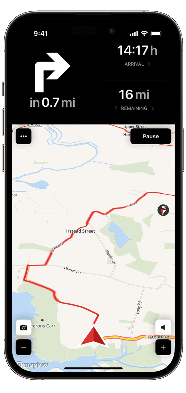 ride ios calimoto tour planning and route creation displayed on Android and iOS devices using mockups