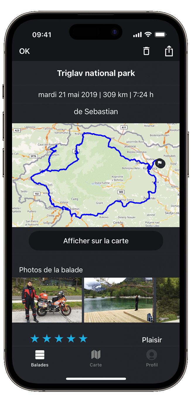 inspire ios calimoto tour planning and route creation displayed on Android and iOS devices using mockups