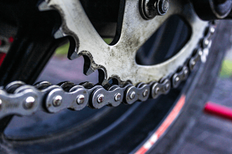 Motorrad Kettenpflege